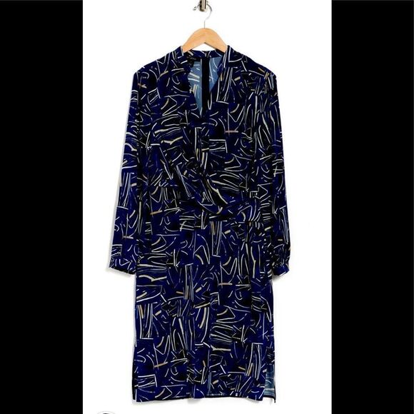 St.John Collection 100% Silk artistic style Dress size S - Picture 3 of 12